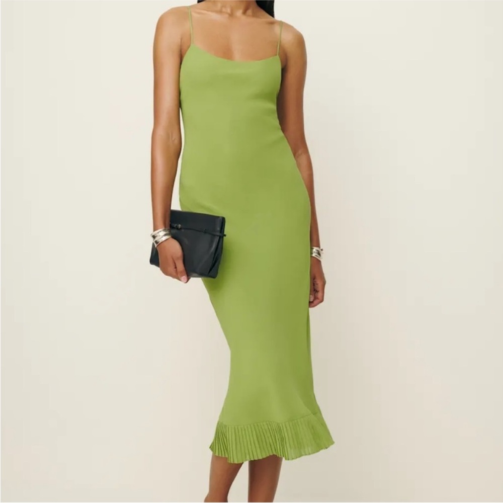NEW! Reformation Lime Green Midi Dress sz 2 RARE!